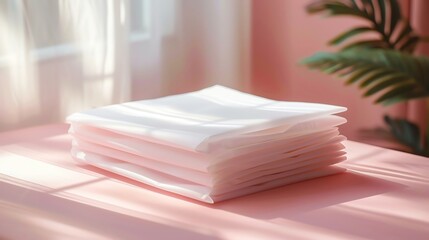 Ecofriendly laundry detergent sheets, plasticfree packaging display, more clarity with clear light and sharp focus , high detailed ,