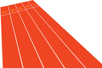 running track line, race track, runner field vector isolated