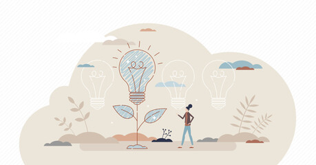 Sustainability innovation and creative ecology friendly tech development concept, transparent background. Alternative energy and efficient resource usage strategy.