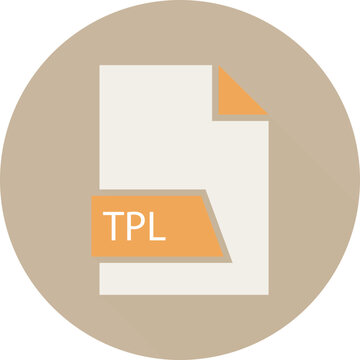 TPL File format icon space in shapes and circular shape outside