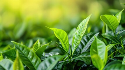 Obraz premium Green Tea Leaves