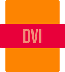 DVI ip file extension icon color fill outer flat