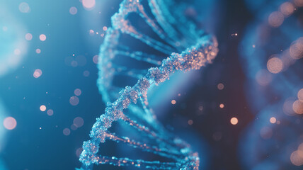 Medicine and science concept background. DNA helix molecular structure, Tech DNA