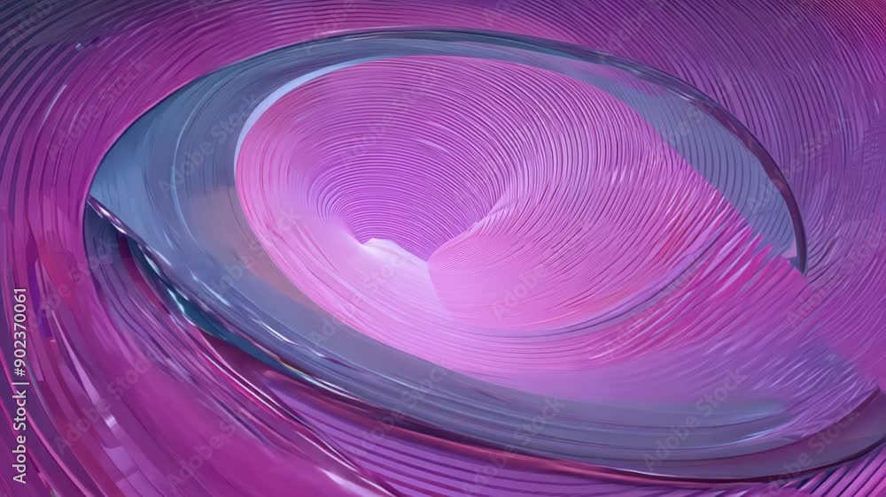 Poster whirling pink spirals in a mesmerizing abstract display at twilight’s end. generative ai