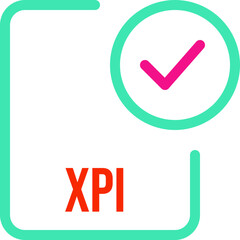 XPI File icon with checked mark red