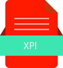 XPI file icon with color and rounded corners and folded doc