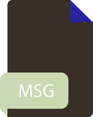MSG file extension icon crisp corners grey colors