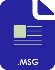 MSG inside fill icon with minimal lines and rectangle