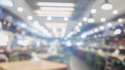 Blurred background shopping mall light bokeh business event in retail store. Blurry abstract...