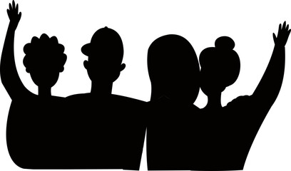 Friendship Day Silhouette