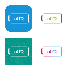 Unique Half Battery Icon Design