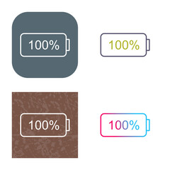 Unique Full Battery Icon Design