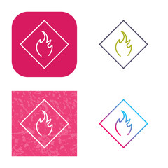 Danger of Flame Icon Design