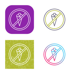 No Icecream Icon Design
