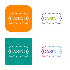 Casino Sign Icon Design