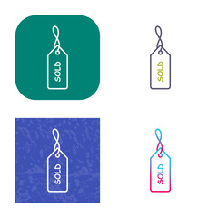 Unique Sold Tag Icon Design