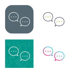Unique Conversation Bubbles Icon Design
