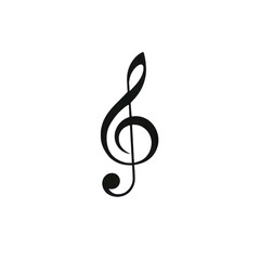 Fototapeta premium A sleek, minimalist illustration of a treble clef symbol on a plain background, perfect for music-related themes.
