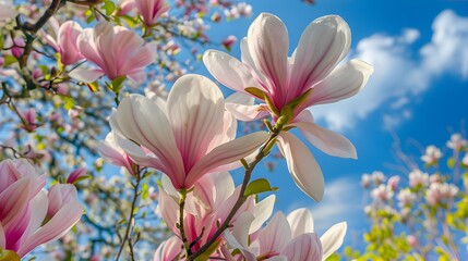 Magnolia is a blooming magnolia with large white image