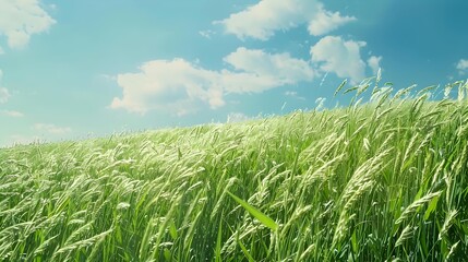 Oats green fields of oats swaying img