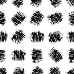 Seamless pattern with hand drawn scribble smears
