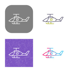 Military Helicopter Icon Design