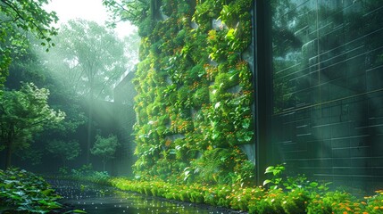 Crystal-Clear Modern Office Building with Sustainable and Green Design