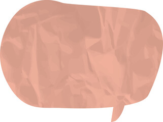 old grunge paper speech bubble, wrinkled element