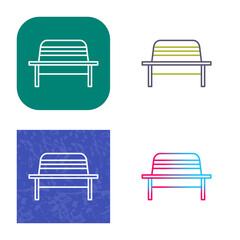 Garden Bench Icon Design
