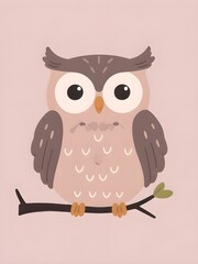 Obraz premium owl sitting on branch