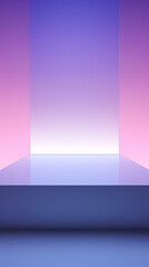 Fototapeta premium Digital gradient purple pink white glass geometric background with generative