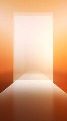 Fototapeta premium Digital gradient brown beige white glass geometric background with generative