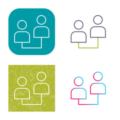 Connected Profiles Icon Design