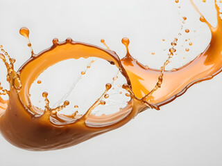 Indulgent Chocolate Splash with Creamy Waves

