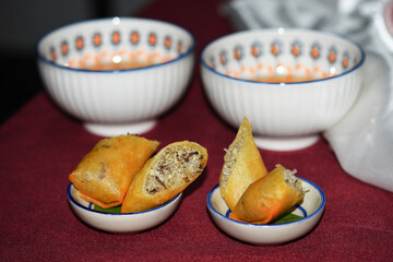 Delicious spring rolls filled with pork, vegetables and glass noodles.