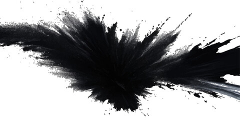 Paint stains black blotch background. Grunge Design Element. Brush Strokes. Vector illustration	