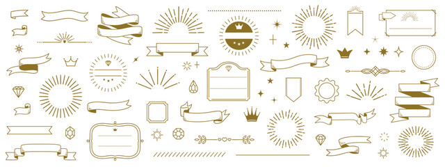 Vintage decorative ornament design elements in doodle style hand drawn vector illustration