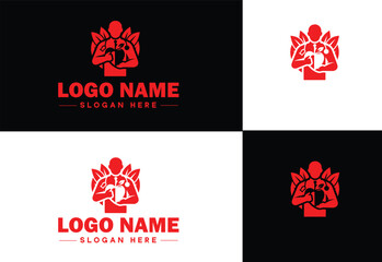 Dietician icon Nutritionist Nutritional therapist Dietary consultant flat logo sign symbol editable vector