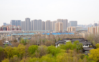 Fototapeta premium Jinan city scenery and Daming Lake Park