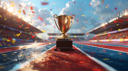 Majestic Sports Podium with Olympic Gold Medals