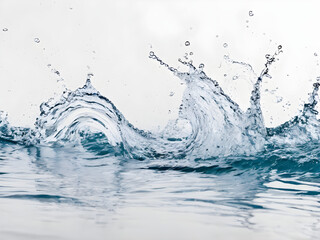 Splash of Water with Misty Droplets