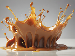 Abstract Chocolate Splash Design
