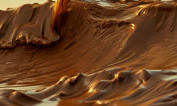 3d chocolate wave liquid water