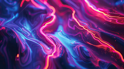 Obraz premium Textured Neon Abstract Background with Vibrant Glow AI Generative