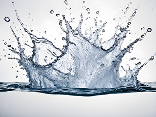 Water Splash with Vibrant Blue Tones