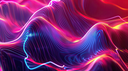 Fototapeta premium Textured Neon Abstract Background with Vibrant Glow AI Generative