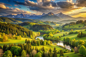 Obraz premium scenic views, natural landscapes, and environmental themes