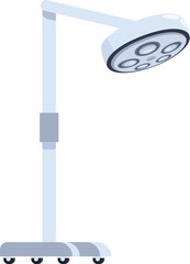 Medical lamp providing bright light during medical procedures and examinations