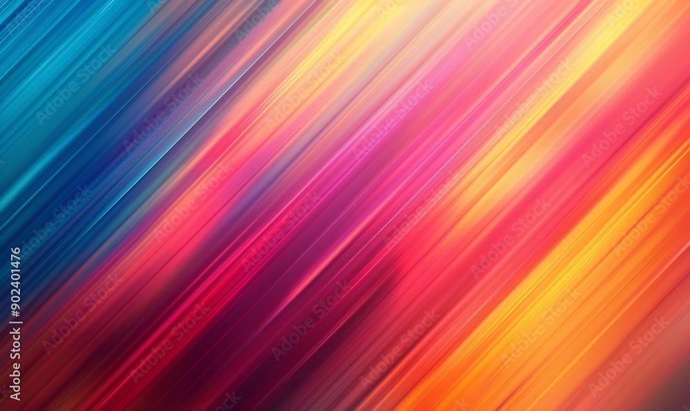 Poster abstract light gradient colorful lines texture motion blurred effect background, generative ai