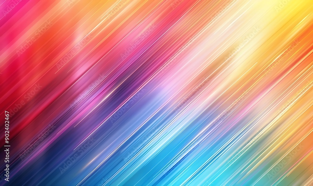 Poster abstract light gradient colorful lines texture motion blurred effect background, generative ai